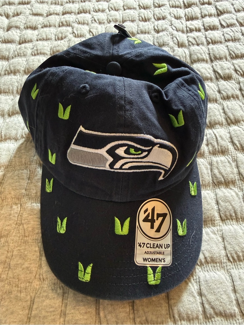 '47 Seattle Seahawks Navy Cap with Neon Green Accents